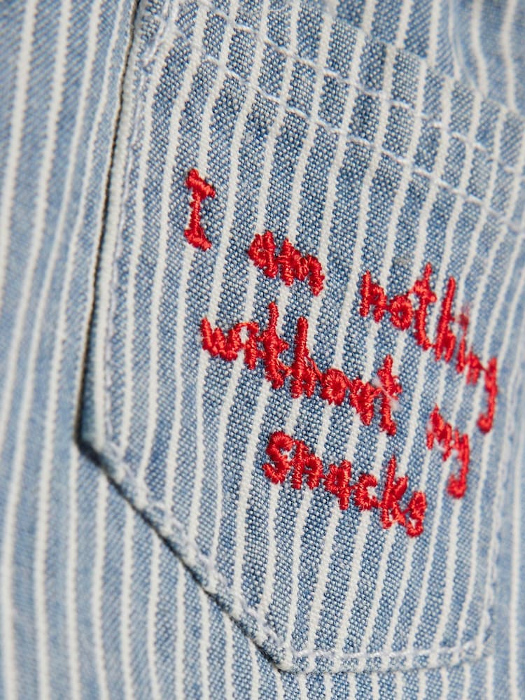 River Island Blue Stripe Dungarees & Top Set - Image 5 of 5