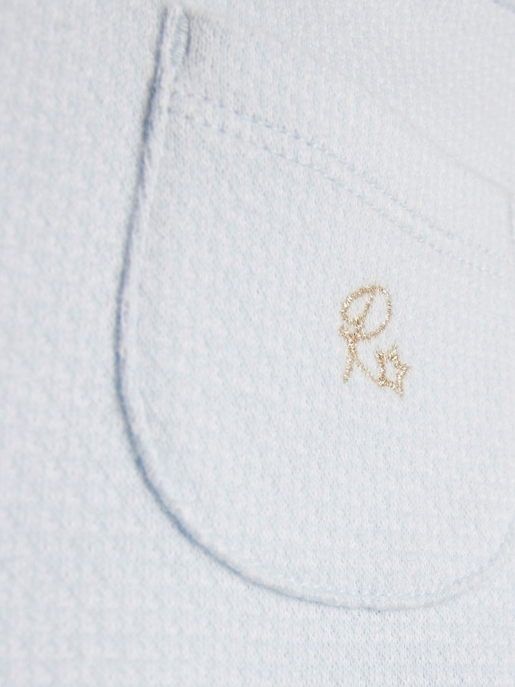 River Island Blue Long Sleeve Polo Shirt & Dungarees Set - Image 5 of 5