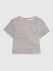 River Island Blue Stripe Heart Baby T-Shirt - Image 2 of 4