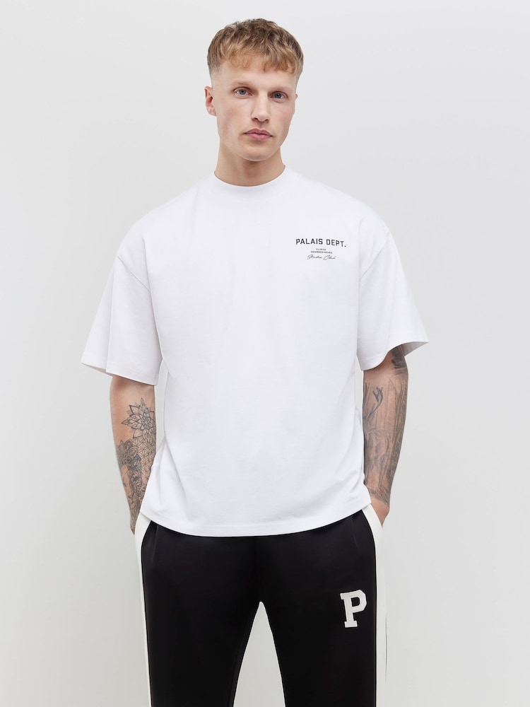 River Island White Oversized Palais T-Shirt - Image 1 of 4