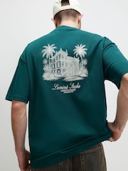 River Island Green Oversized Resort T-Shirt - Image 2 of 4