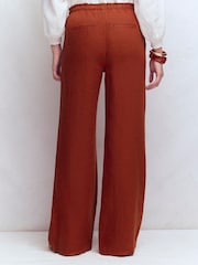 Boden Brown Islington Linen Trousers - Image 3 of 7