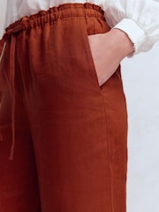 Boden Brown Islington Linen Trousers - Image 5 of 7