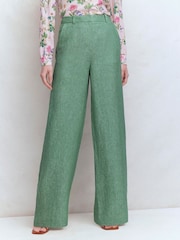 Boden Green Belgravia Linen Trousers - Image 4 of 6