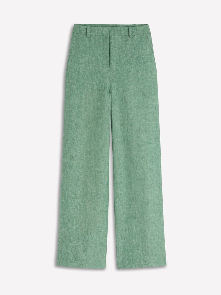 Boden Green Belgravia Linen Trousers - Image 6 of 6 Boden Green Belgravia Linen Trousers - Image 6 of 6