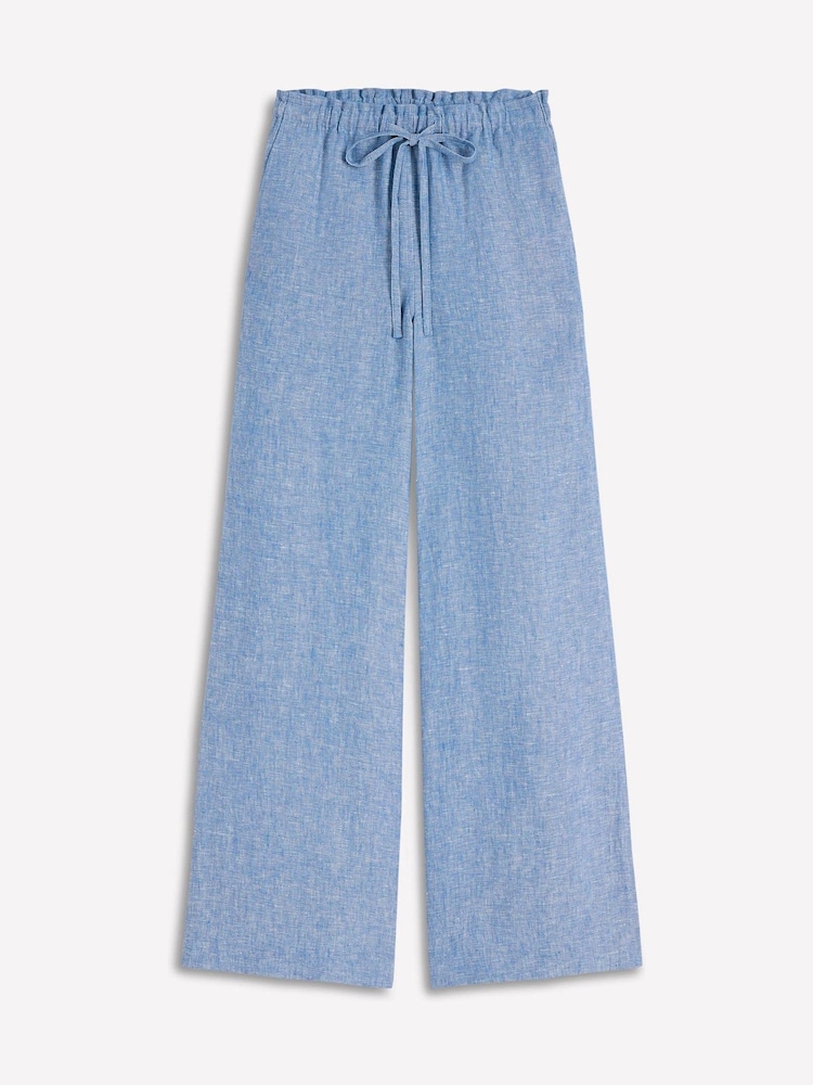 Boden Blue Islington Linen Trousers - Image 6 of 6