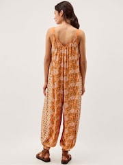 Monsoon Orange Carris Floral Print Jumpsuit - Image 2 of 5