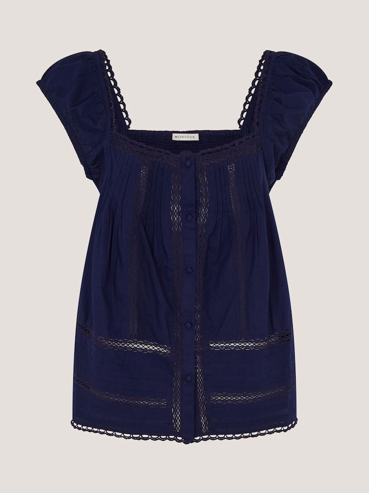 Monsoon Olivia Lace Trim Top - Bild 5 von 5