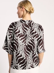 Albaray Brown Mono Palm Blouse - Image 2 of 6