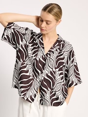 Albaray Brown Mono Palm Blouse - Image 3 of 6