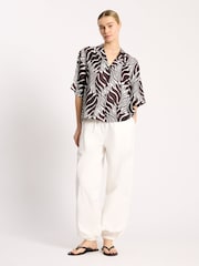 Albaray Brown Mono Palm Blouse - Image 4 of 6