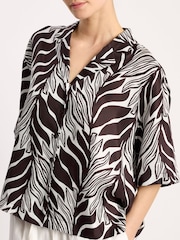 Albaray Brown Mono Palm Blouse - Image 5 of 6
