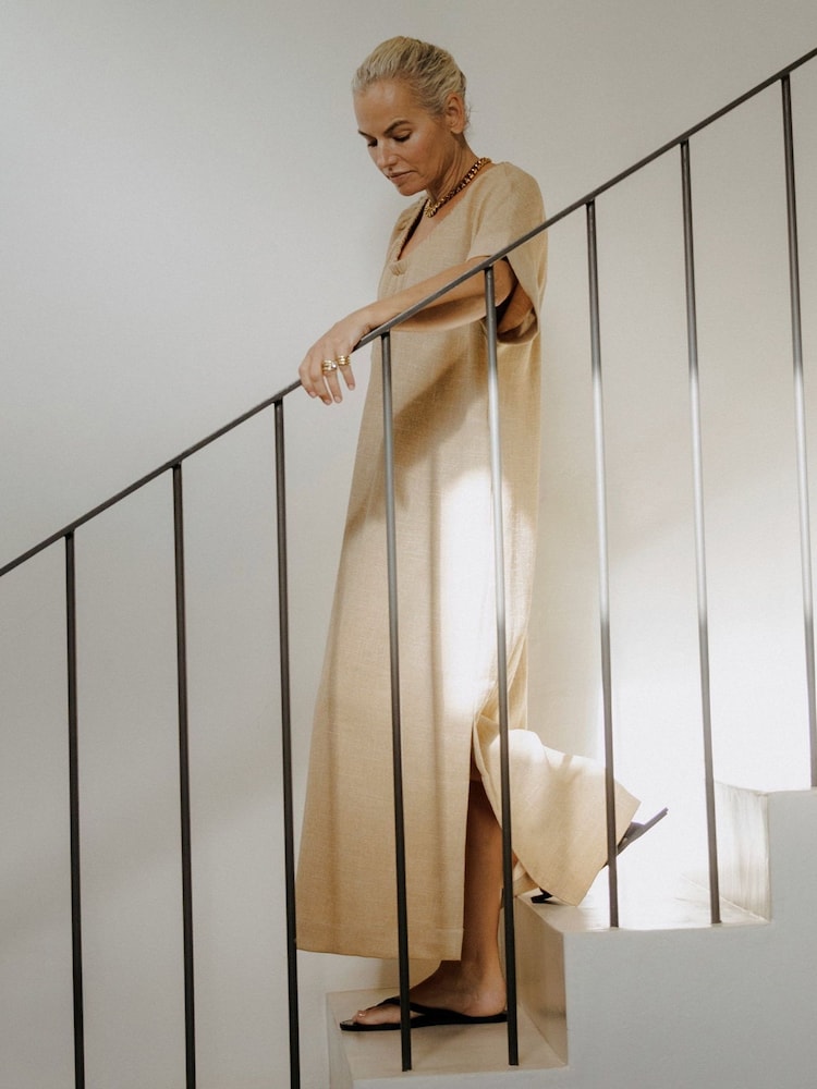 Albaray Yellow Anna Unwin Maxi Kaftan - Image 1 of 6