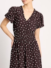 Albaray Brown Choc Spot Dress - Image 3 of 4