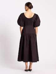 Albaray Brown Cotton Sateen Dress - Image 3 of 6