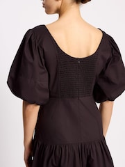 Albaray Brown Cotton Sateen Dress - Image 4 of 6