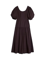 Albaray Brown Cotton Sateen Dress - Image 6 of 6