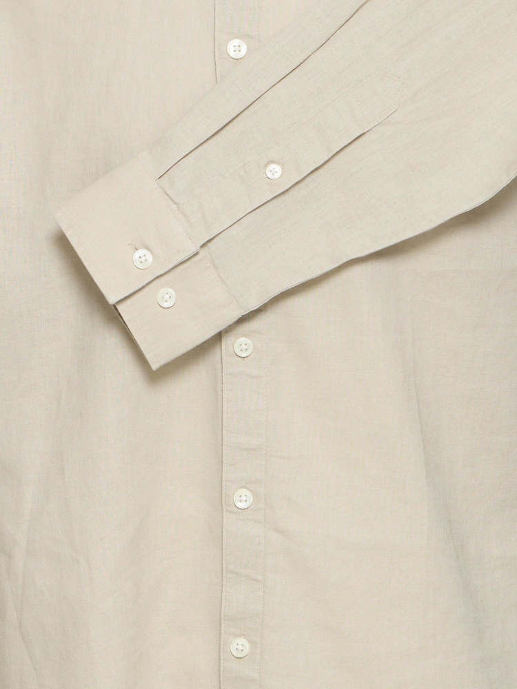 Casual Friday Natural CfAnton Long Sleeve Linen Blend Shirt - Image 8 of 8