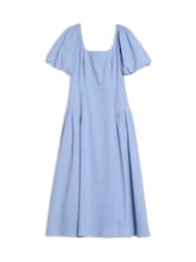 Albaray Blue Seersucker Self Stripe Dress - Image 5 of 5