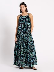 Albaray Black Painterly Palm Maxi Dress - Image 2 of 6