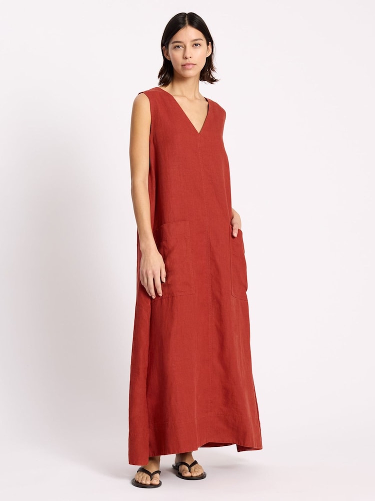 Albaray Linen V-Neck Dress - Image 1 of 4