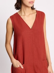 Albaray Linen V-Neck Dress - Image 3 of 4