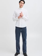 Casual Friday White CfAnton Long Sleeve Linen Blend Shirt - Image 3 of 8
