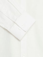 Casual Friday White CfAnton Long Sleeve Linen Blend Shirt - Image 8 of 8