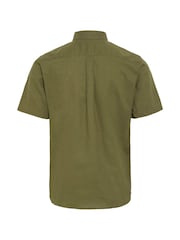 Casual Friday Green Aksel Short Sleeve Linen Blend Shirt - Image 7 of 8