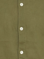 Casual Friday Green Aksel Short Sleeve Linen Blend Shirt - Image 8 of 8