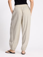 Albaray Linen Pinstripe Balloon Trousers - Εικόνα 2 του 6