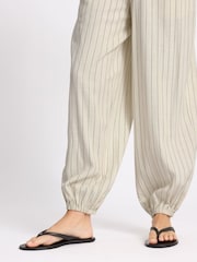 Albaray Linen Pinstripe Balloon Trousers - Εικόνα 4 του 6