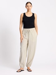 Albaray Linen Pinstripe Balloon Trousers - Εικόνα 5 του 6
