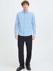 Casual Friday Blue Aaberg Long Sleeve Cotton Shirt - Image 3 of 8