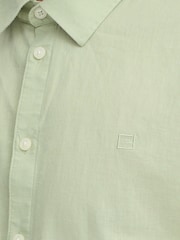 Casual Friday Green CfAksel Short Sleeve Linen Blend Shirt - Image 4 of 8