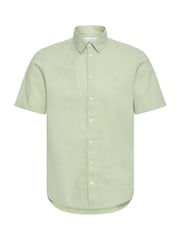 Casual Friday Green CfAksel Short Sleeve Linen Blend Shirt - Image 6 of 8