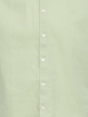 Casual Friday Green CfAksel Short Sleeve Linen Blend Shirt - Image 8 of 8