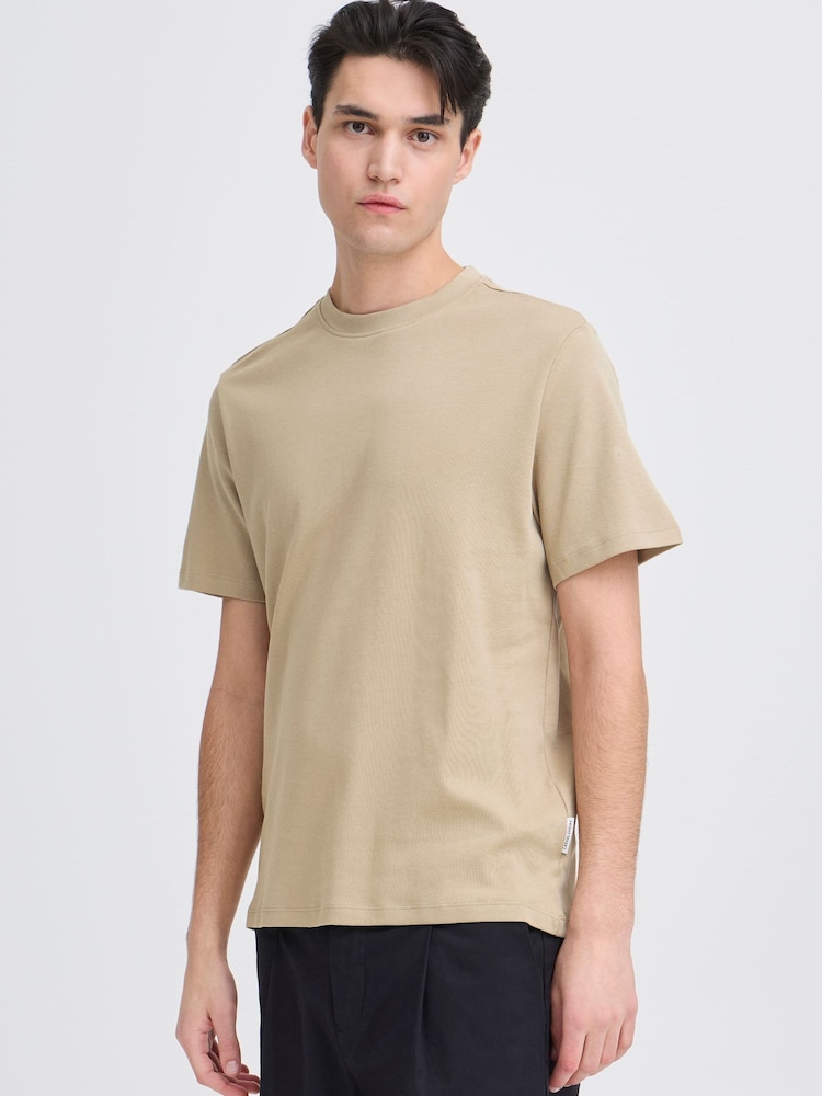 Casual Friday Brown Nilo Crew Neck Short Sleeve T-Shirt - Image 1 of 5