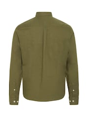 Casual Friday Green CfAnton Long Sleeve Linen Blend Shirt - Image 7 of 8