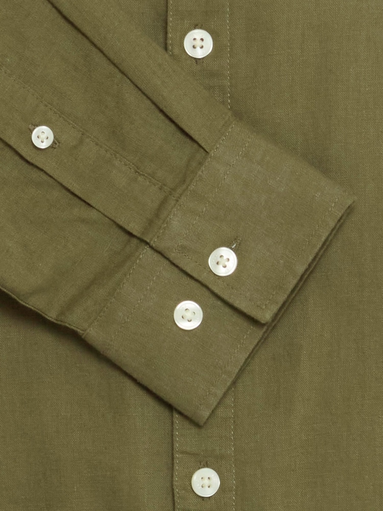 Casual Friday Green CfAnton Long Sleeve Linen Blend Shirt - Image 8 of 8 Casual Friday Green CfAnton Long Sleeve Linen Blend Shirt - Image 8 of 8