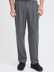 Casual Friday Grey Marc Striped Tapered Leg Trousers - Image 1 of 8