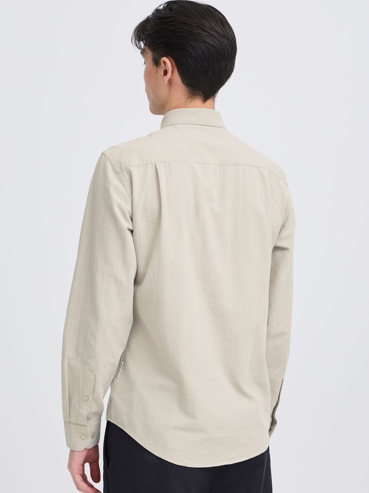 Casual Friday Natural CfAaberg Long Sleeve Structured Shirt - Image 2 of 8