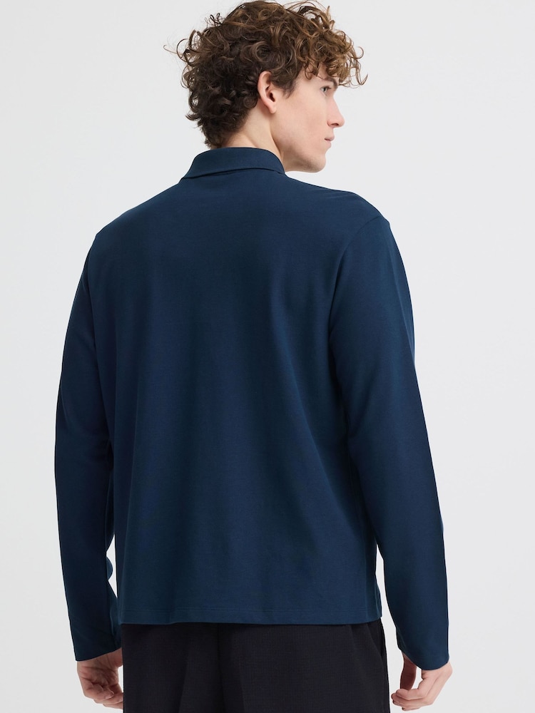 Casual Friday Blue CfEdstrom Pique Knit Shirt - Image 2 of 8