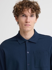 Casual Friday Blue CfEdstrom Pique Knit Shirt - Image 4 of 8