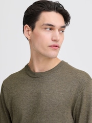 Casual Friday Brown CFBells Crew Neck Knitted Jumper - Image 5 of 8