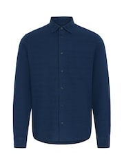 Casual Friday Blue Aaberg Long Sleeve Structured Shirt - Image 6 of 8