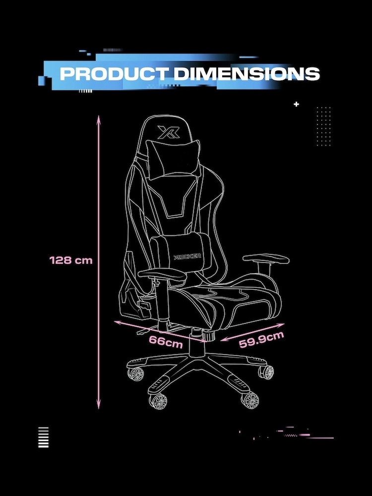 X Rocker Black Rgb Agility Sport RGB Esport Gaming Chair - Image 6 of 6 X Rocker Black Rgb Agility Sport RGB Esport Gaming Chair - Image 6 of 6