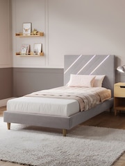 XR Living Grey Lily Bed Frame With App Control Lights - Image 1 of 6
