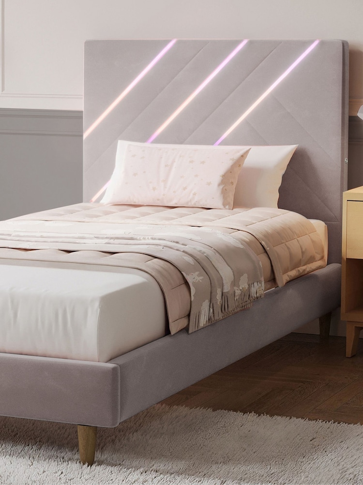 XR Living Grey Lily Bed Frame With App Control Lights - Image 2 of 6