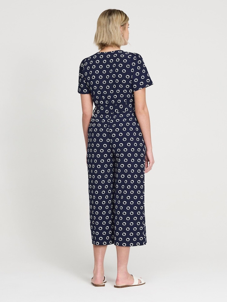 Finery Blue Uma Spot Jumpsuit - Image 4 of 4